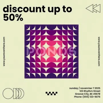 Discount art design instagram template post Modello PSD