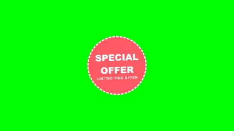 Discount badge bottom right Green Screen Lower Third Stock Footage 345222072
