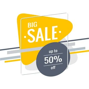 Discount banner design.  Stock Illustration