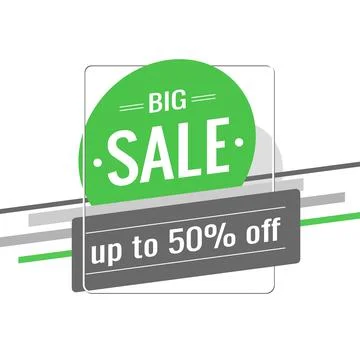 Discount banner design.  Stock Illustration