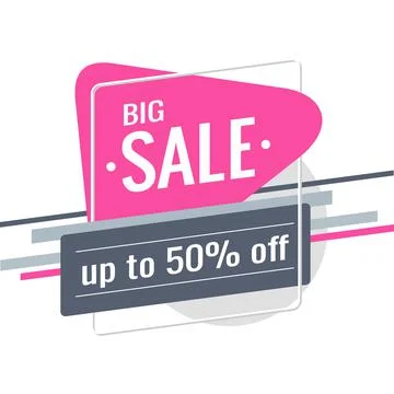 Discount banner design.  Stock Illustration
