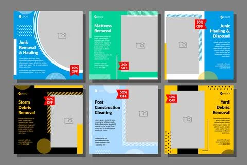 Discount banner set, vector illustration Stock Illustration