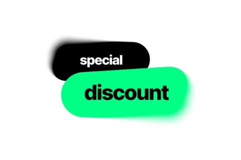 Discount banner template with blur effect. Vector illustration. Stock Illustration