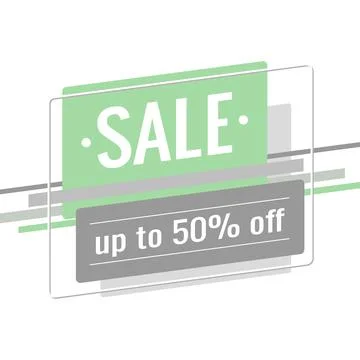 Discount banner template.  Stock Illustration