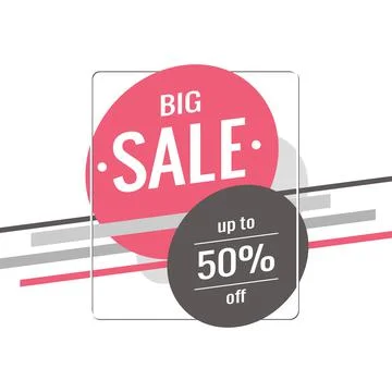 Discount banner template.  Stock Illustration