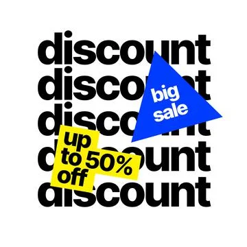 Discount banner template. Vector illustration for special offer. Stock Illustration
