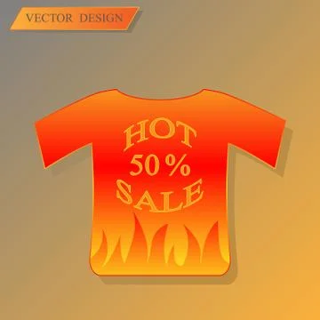 Discount banner.T-shirt with Stock Illustration