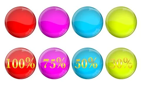 Discount bubbles set Ilustración de archivo