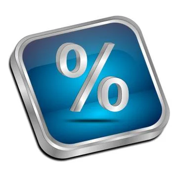 Discount button - 3D illustration Stock Illustration