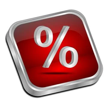 Discount button - 3D illustration Stock Illustration