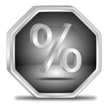 Discount button - 3D illustration Stock Illustration