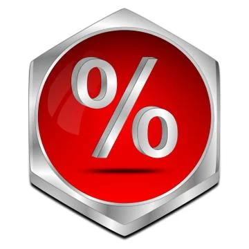 Discount button - 3D illustration Stock Illustration