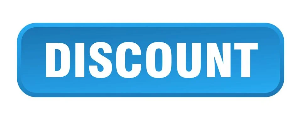 Discount button. discount square 3d push button Stock Illustration