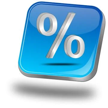 Discount button with percent symbol Stock Illustration