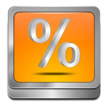 Discount button with percent symbol Stock Illustration