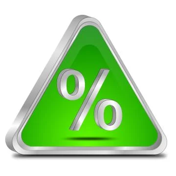 Discount button with percent symbol Stock Illustration