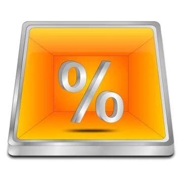 Discount button with percent symbol Stock Illustration