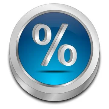 Discount button with percent symbol Stock Illustration