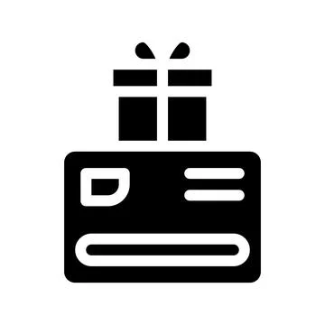 Discount card gift for client icon vector glyph illustration Stock Illustration
