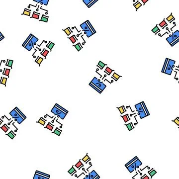 Discount card vector seamless pattern Stock Illustration