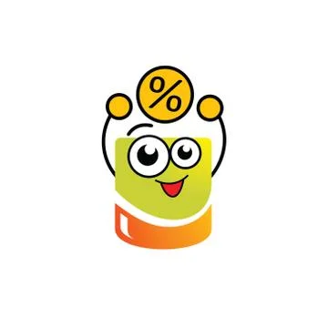 Discount character sign Stock Illustration