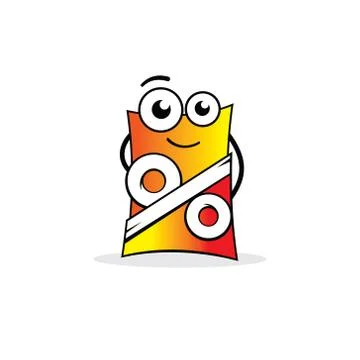 Discount character sign Stock Illustration