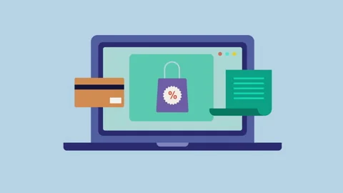 Discount code at checkout, Secure checkout process 2d Animation with Alpha Matte Stock Footage 335608067