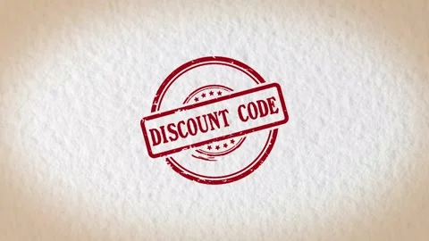 DISCOUNT CODE stamp style word Stock Footage 319477776