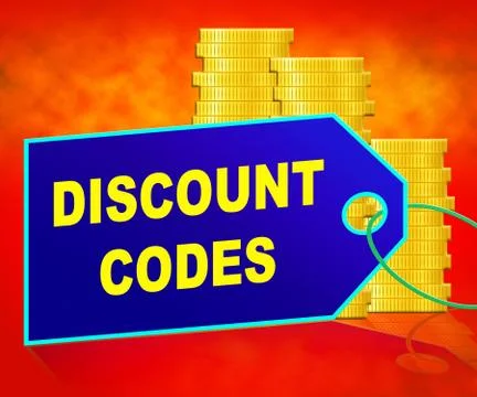 Discount Codes Means Saving Money 3d Illustration Stock Illustration