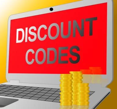 Discount Codes Shows Promo Or Voucher Code 3d Illustration Stock Illustration