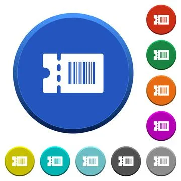 Discount coupon code beveled buttons Stock-Illustration