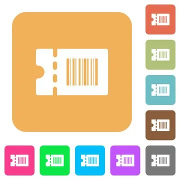 Discount coupon code rounded square flat icons Stockillustratie