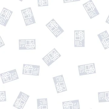 Discount coupon gift glyph vector seamless pattern 스톡 일러스트
