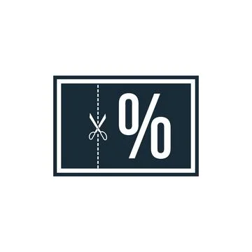 Discount Coupon Icon Design Template Elements Stock Illustration