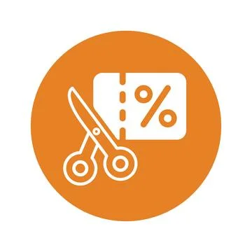 Discount Coupon Icon design, vector graphics Stock Illustration