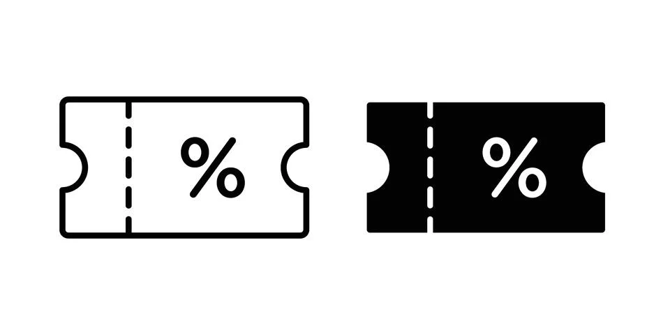 Discount coupon icon vector design. EPS10 Stock Illustration