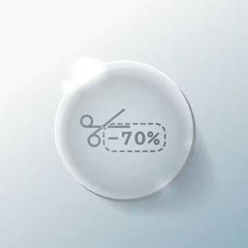 Discount coupon with scissors. Stock Illustration