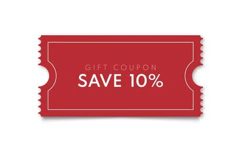 Discount coupon template isolated Stock Illustration