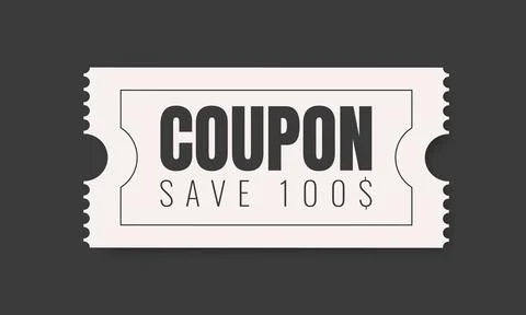 Discount coupon template isolated Stock Illustration