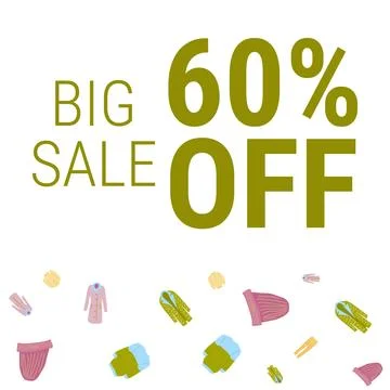 Discount coupon template with spring clothes sale. Stock Illustration