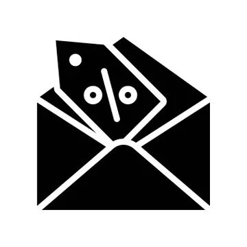 Discount coupon vector, Black friday related solid icon Stock Illustration