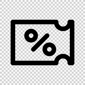 Discount coupon vector icon. line design, Can be used for UI, website and mobile Illustrazione stock