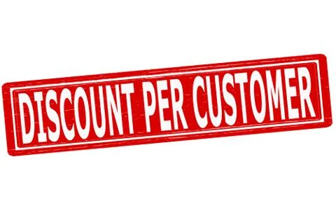 Discount per customer Ilustración de archivo