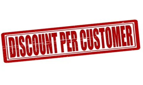 Discount per customer Ilustración de archivo