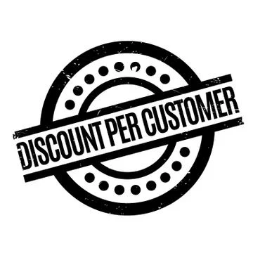 Discount Per Customer rubber stamp Ilustración de archivo