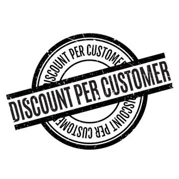 Discount Per Customer rubber stamp Ilustración de archivo