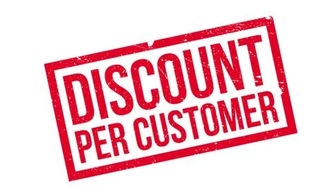Discount Per Customer rubber stamp Ilustración de archivo