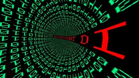 Discount data tunnel Illustrazione stock