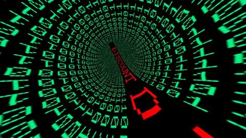 Discount data tunnel Stock Illustration