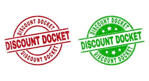 DISCOUNT DOCKET Round Stamps Using Distress Style Stock Illustration